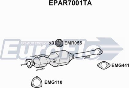 EuroFlo EPAR7001TA - Сажі / частковий фільтр, система вихлопу ОГ autozip.com.ua