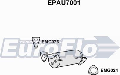 EuroFlo EPAU7001 - Сажі / частковий фільтр, система вихлопу ОГ autozip.com.ua