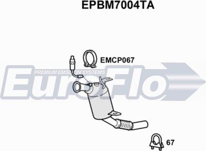 EuroFlo EPBM7004TA - Сажі / частковий фільтр, система вихлопу ОГ autozip.com.ua