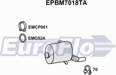 EuroFlo EPBM7018TA - Сажі / частковий фільтр, система вихлопу ОГ autozip.com.ua