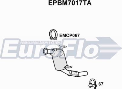 EuroFlo EPBM7017TA - Сажі / частковий фільтр, система вихлопу ОГ autozip.com.ua