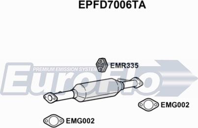 EuroFlo EPFD7006TA - Сажі / частковий фільтр, система вихлопу ОГ autozip.com.ua