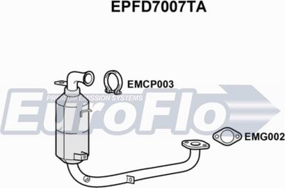 EuroFlo EPFD7007TA - Сажі / частковий фільтр, система вихлопу ОГ autozip.com.ua