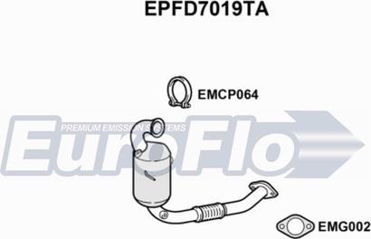 EuroFlo EPFD7019TA - Сажі / частковий фільтр, система вихлопу ОГ autozip.com.ua