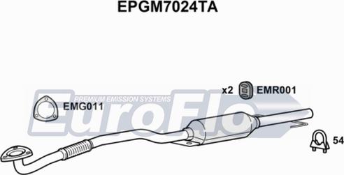 EuroFlo EPGM7024TA - Сажі / частковий фільтр, система вихлопу ОГ autozip.com.ua