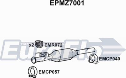 EuroFlo EPMZ7001 - Сажі / частковий фільтр, система вихлопу ОГ autozip.com.ua