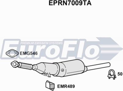 EuroFlo EPRN7009TA - Сажі / частковий фільтр, система вихлопу ОГ autozip.com.ua