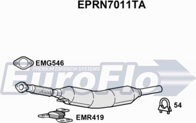 EuroFlo EPRN7011TA - Сажі / частковий фільтр, система вихлопу ОГ autozip.com.ua