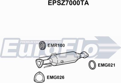EuroFlo EPSZ7000TA - Сажі / частковий фільтр, система вихлопу ОГ autozip.com.ua