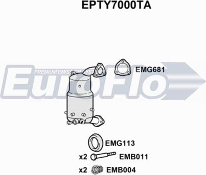 EuroFlo EPTY7000TA - Сажі / частковий фільтр, система вихлопу ОГ autozip.com.ua