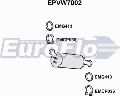 EuroFlo EPVW7002 - Сажі / частковий фільтр, система вихлопу ОГ autozip.com.ua