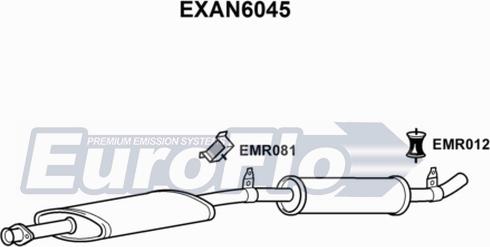 EuroFlo EXAN6045 - Глушник вихлопних газів кінцевий autozip.com.ua