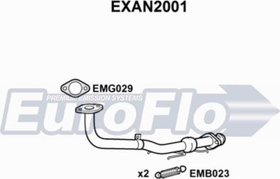 EuroFlo EXAN2001 - Труба вихлопного газу autozip.com.ua