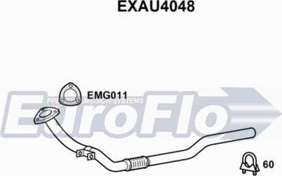 EuroFlo EXAU4048 - Труба вихлопного газу autozip.com.ua