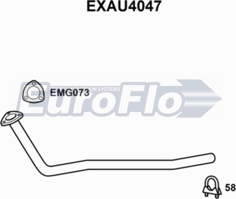 EuroFlo EXAU4047 - Труба вихлопного газу autozip.com.ua