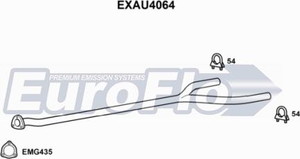 EuroFlo EXAU4064 - Труба вихлопного газу autozip.com.ua