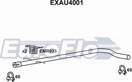 EuroFlo EXAU4001 - Труба вихлопного газу autozip.com.ua