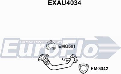 EuroFlo EXAU4034 - Труба вихлопного газу autozip.com.ua