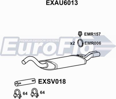 EuroFlo EXAU6013 - Глушник вихлопних газів кінцевий autozip.com.ua