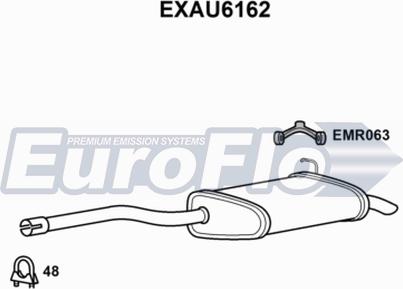 EuroFlo EXAU6162 - Глушник вихлопних газів кінцевий autozip.com.ua