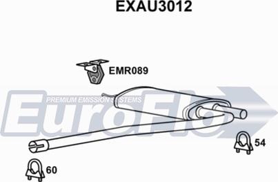 EuroFlo EXAU3012 - Середній глушник вихлопних газів autozip.com.ua