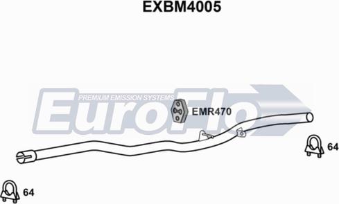 EuroFlo EXBM4005 - Труба вихлопного газу autozip.com.ua