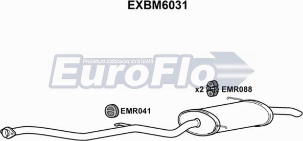 EuroFlo EXBM6031 - Глушник вихлопних газів кінцевий autozip.com.ua