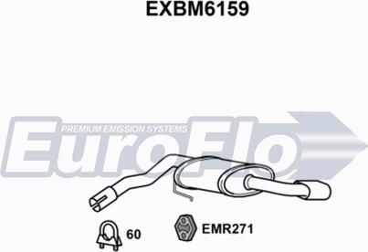 EuroFlo EXBM6159 - Глушник вихлопних газів кінцевий autozip.com.ua