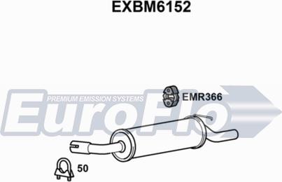 EuroFlo EXBM6152 - Глушник вихлопних газів кінцевий autozip.com.ua