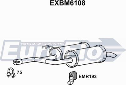 EuroFlo EXBM6108 - Глушник вихлопних газів кінцевий autozip.com.ua