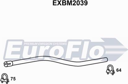 EuroFlo EXBM2039 - Труба вихлопного газу autozip.com.ua