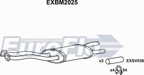 EuroFlo EXBM2025 - Труба вихлопного газу autozip.com.ua