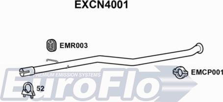 EuroFlo EXCN4001 - Труба вихлопного газу autozip.com.ua