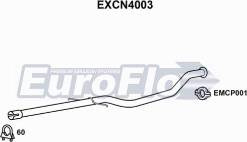 EuroFlo EXCN4003 - Труба вихлопного газу autozip.com.ua