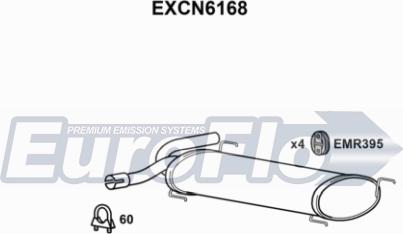 EuroFlo EXCN6168 - Глушник вихлопних газів кінцевий autozip.com.ua