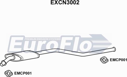 EuroFlo EXCN3002 - Середній глушник вихлопних газів autozip.com.ua