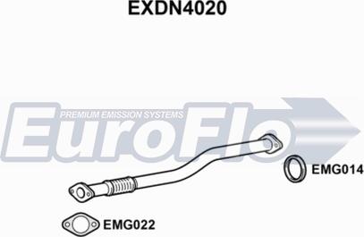 EuroFlo EXDN4020 - Труба вихлопного газу autozip.com.ua