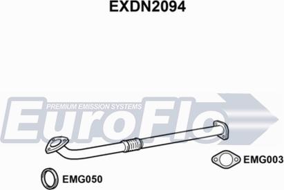 EuroFlo EXDN2094 - Труба вихлопного газу autozip.com.ua