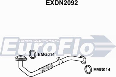 EuroFlo EXDN2092 - Труба вихлопного газу autozip.com.ua