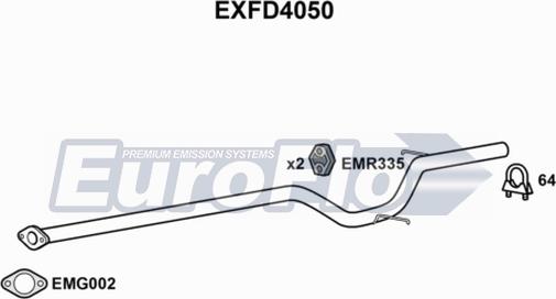 EuroFlo EXFD4050 - Труба вихлопного газу autozip.com.ua