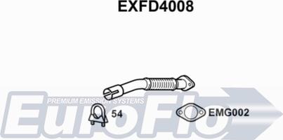 EuroFlo EXFD4008 - Труба вихлопного газу autozip.com.ua