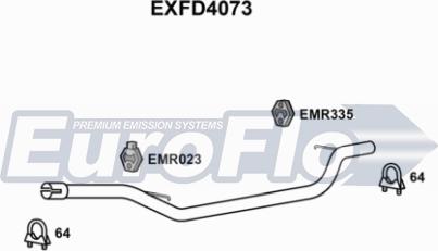 EuroFlo EXFD4073 - Труба вихлопного газу autozip.com.ua