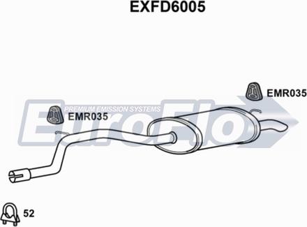 EuroFlo EXFD6005 - Глушник вихлопних газів кінцевий autozip.com.ua