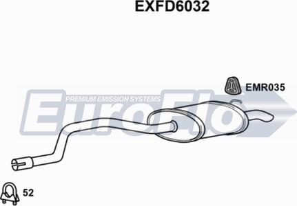 EuroFlo EXFD6032 - Глушник вихлопних газів кінцевий autozip.com.ua