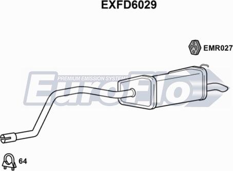 EuroFlo EXFD6029 - Глушник вихлопних газів кінцевий autozip.com.ua