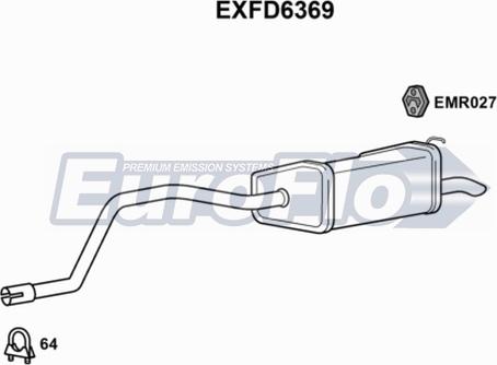 EuroFlo EXFD6369 - Глушник вихлопних газів кінцевий autozip.com.ua