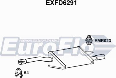 EuroFlo EXFD6291 - Глушник вихлопних газів кінцевий autozip.com.ua