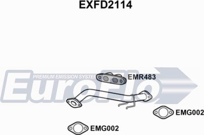 EuroFlo EXFD2114 - Труба вихлопного газу autozip.com.ua