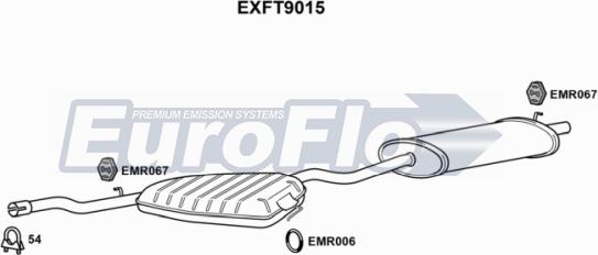 EuroFlo EXFT9015 - Середній / кінцевий глушник ОГ autozip.com.ua