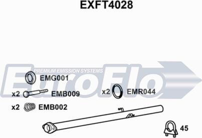 EuroFlo EXFT4028 - Труба вихлопного газу autozip.com.ua